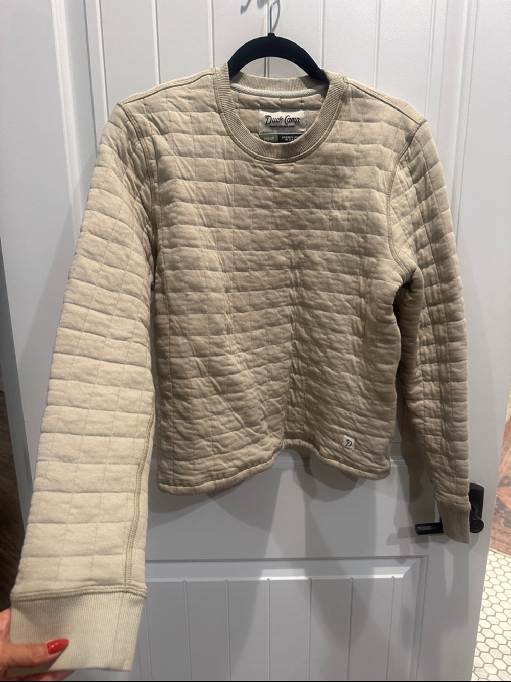 Duck Camp Quilted Crewneck Sweatshirt - Cream